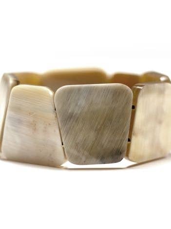 Trapeze kralen armband in blonde hoorn voor wholesale door rivêt - L'Indochineur