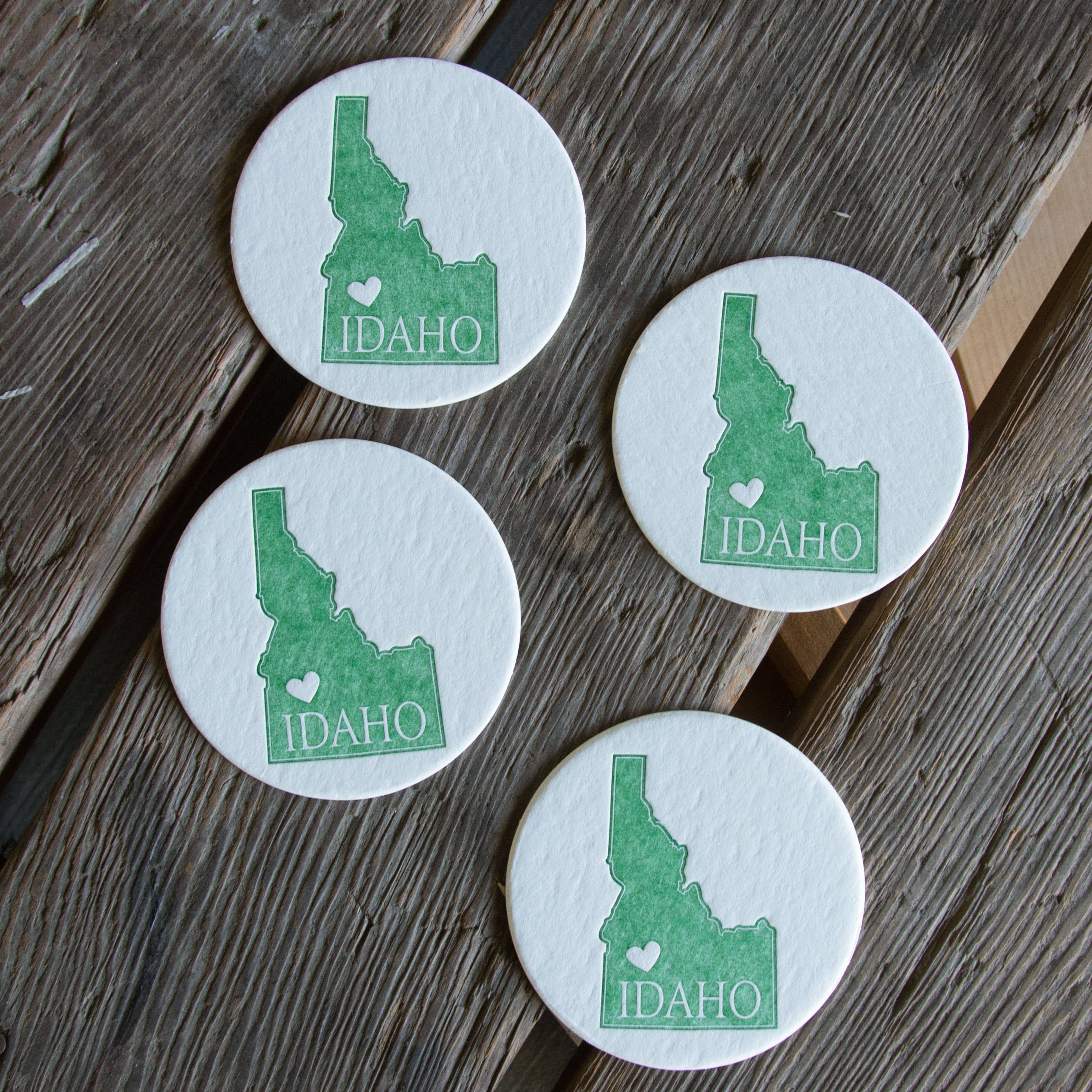 Ladybug Press - Wholesale Coasters - Idaho Heart Coasters5