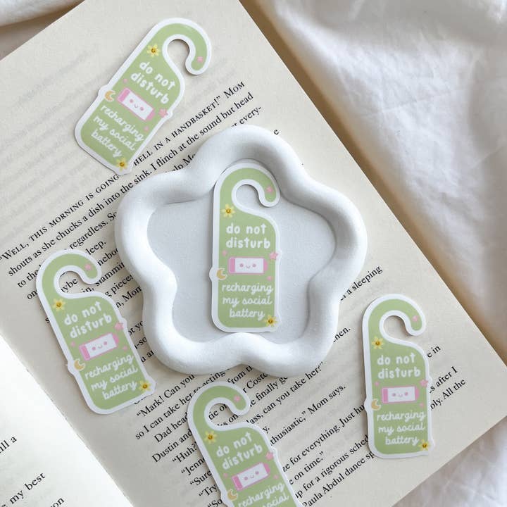 Fleurs on Sunday – wholesale Sticker – Do Not Disturb Recharging My Social Battery Sticker