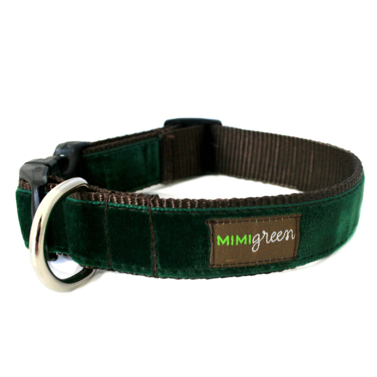 Mimi Green - Wholesale Pet Collar - Dog - ‘Evergreen’ Dark Green Velvet Dog Collar1