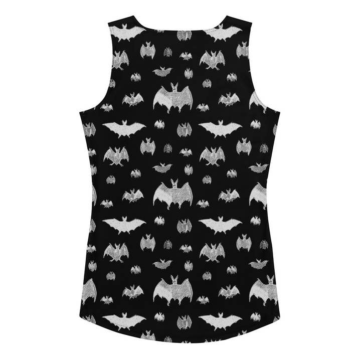 Victorian Bat Black Tank Top for wholesale by Plenilune