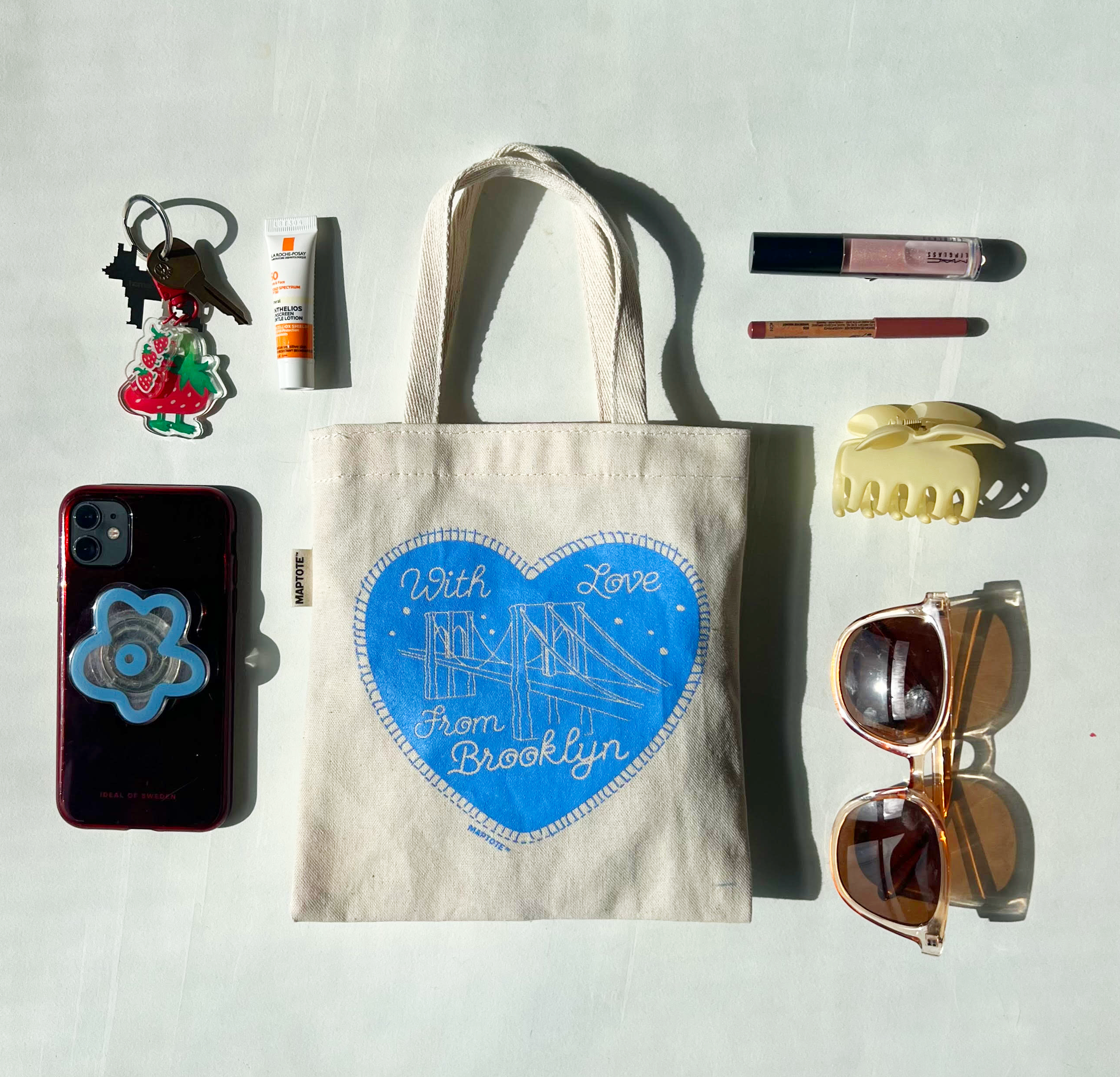 Maptote - Wholesale Tote Bag - Women's - Brooklyn Heart Tiny Tote  –  Cotton Canvas, Made in USA2