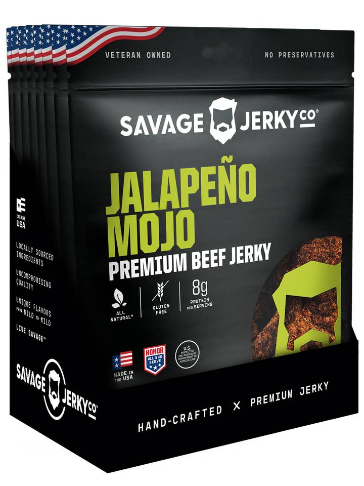 Jalapeno Mojo 8ct for wholesale by Savage Jerky