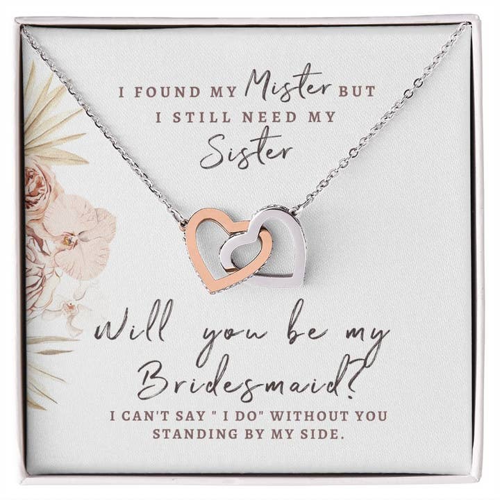 Collier en forme de cœur Be My Bridesmaid Proposal | Édition limitée pour la vente par Carpe Diem Gifts