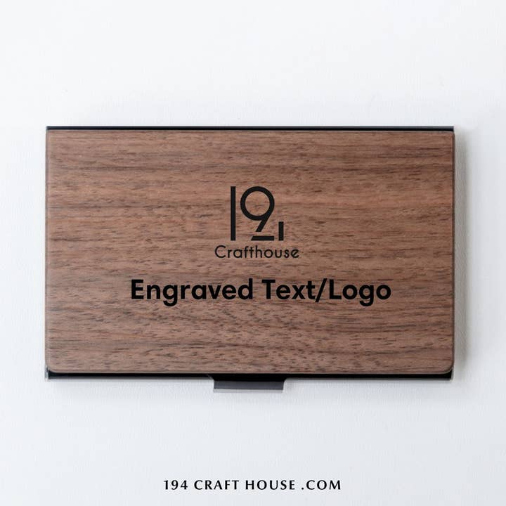 Tarjeteros de presentación de madera de nogal - Tarjeteros de madera para venta al por mayor de 194 Craft House