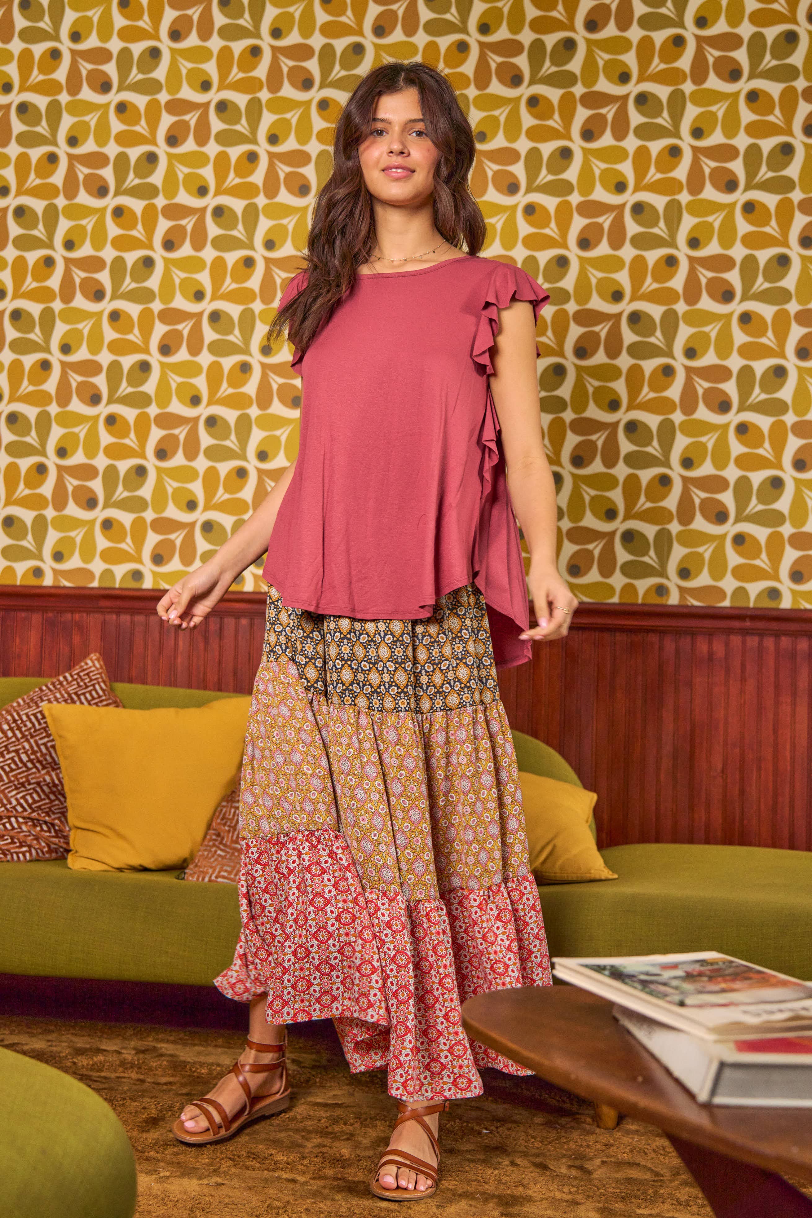 JADE BY JANE - Wholesale Tunic - Women's - Sleeveless Ruffle Top - KRT103710