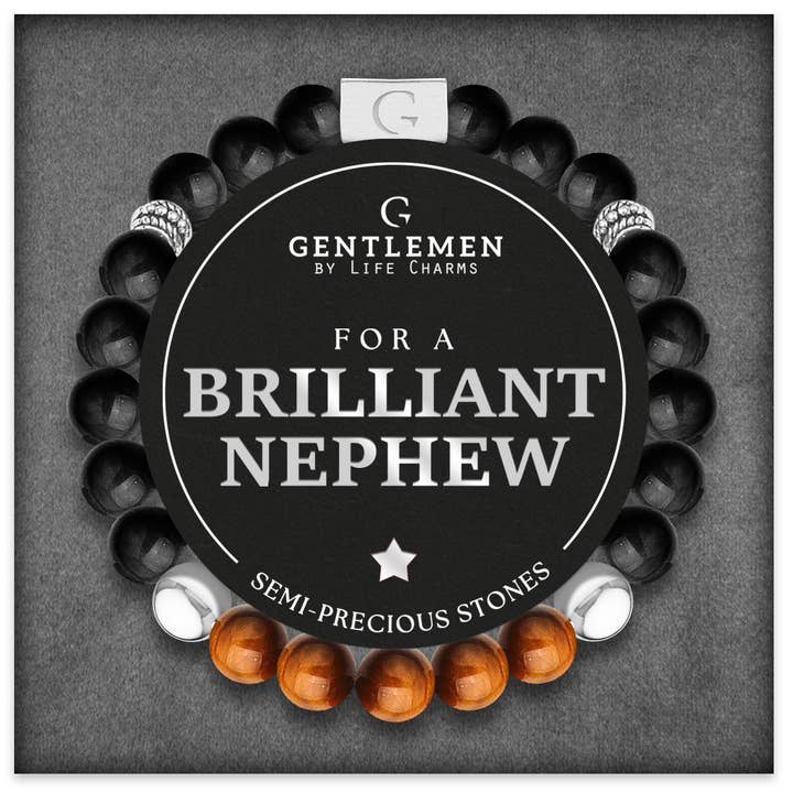 Mens Nephew Elastic Semi-Precious Bracelet for wholesale by Life Charms