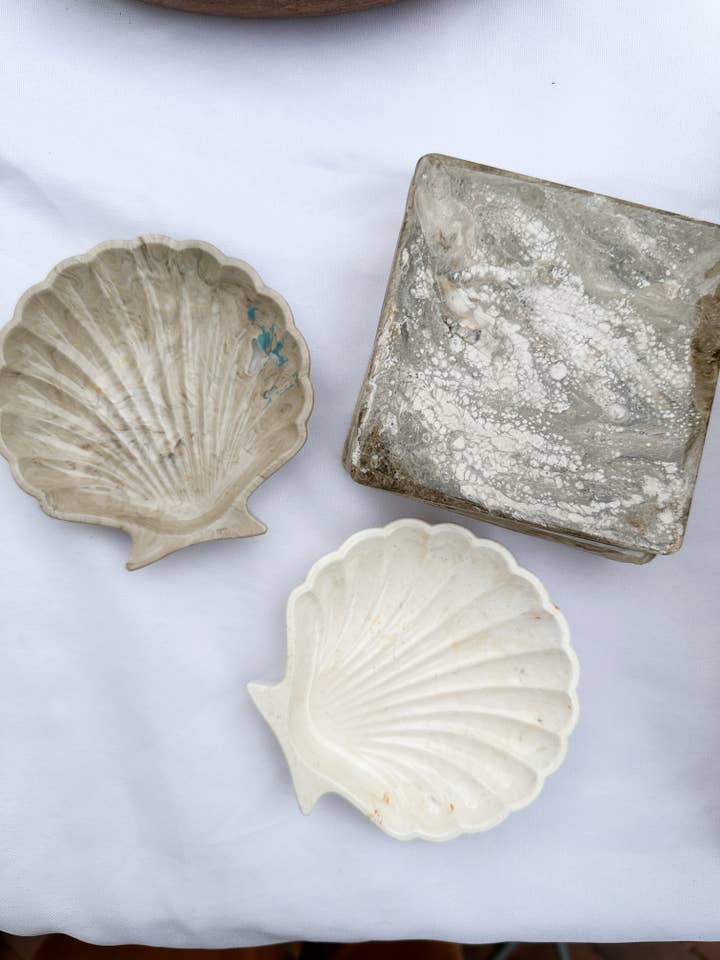 Piatto ad anelli Seashell per la vendita all'ingrosso da parte di SeaLion Resin