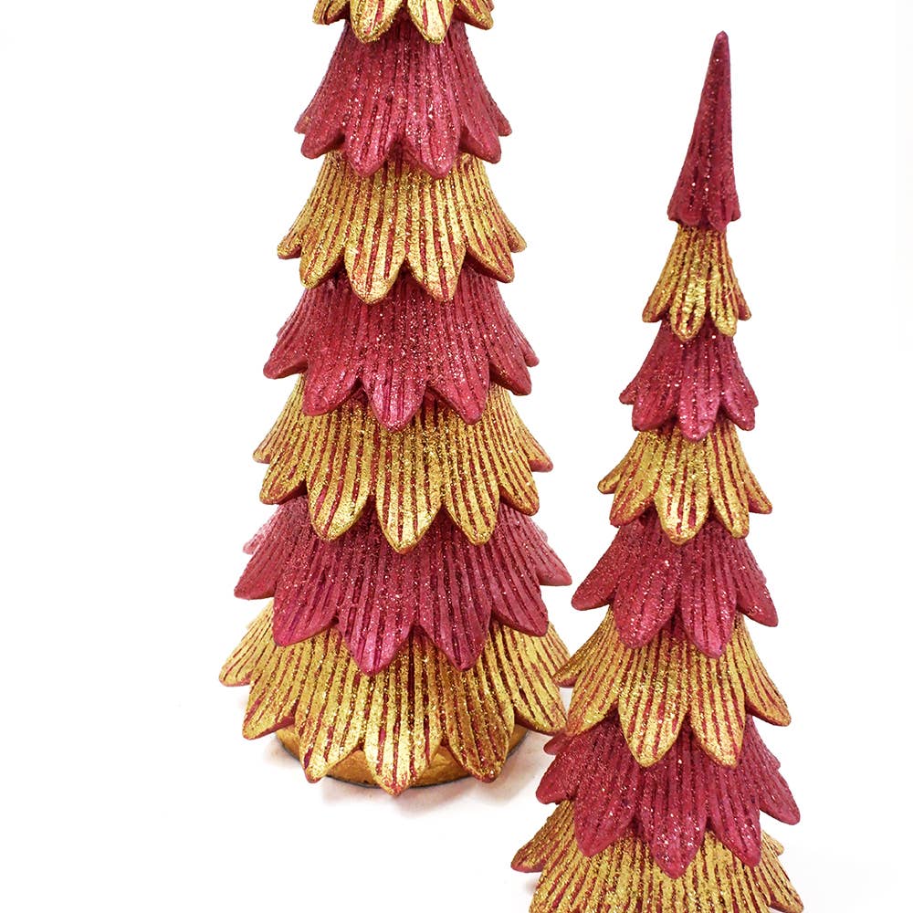 Dekorasyon Gifts  Decor – Großhandel Weihnachtsschmuck – Tisch-Weihnachtsbaum (Magenta/Gold)1