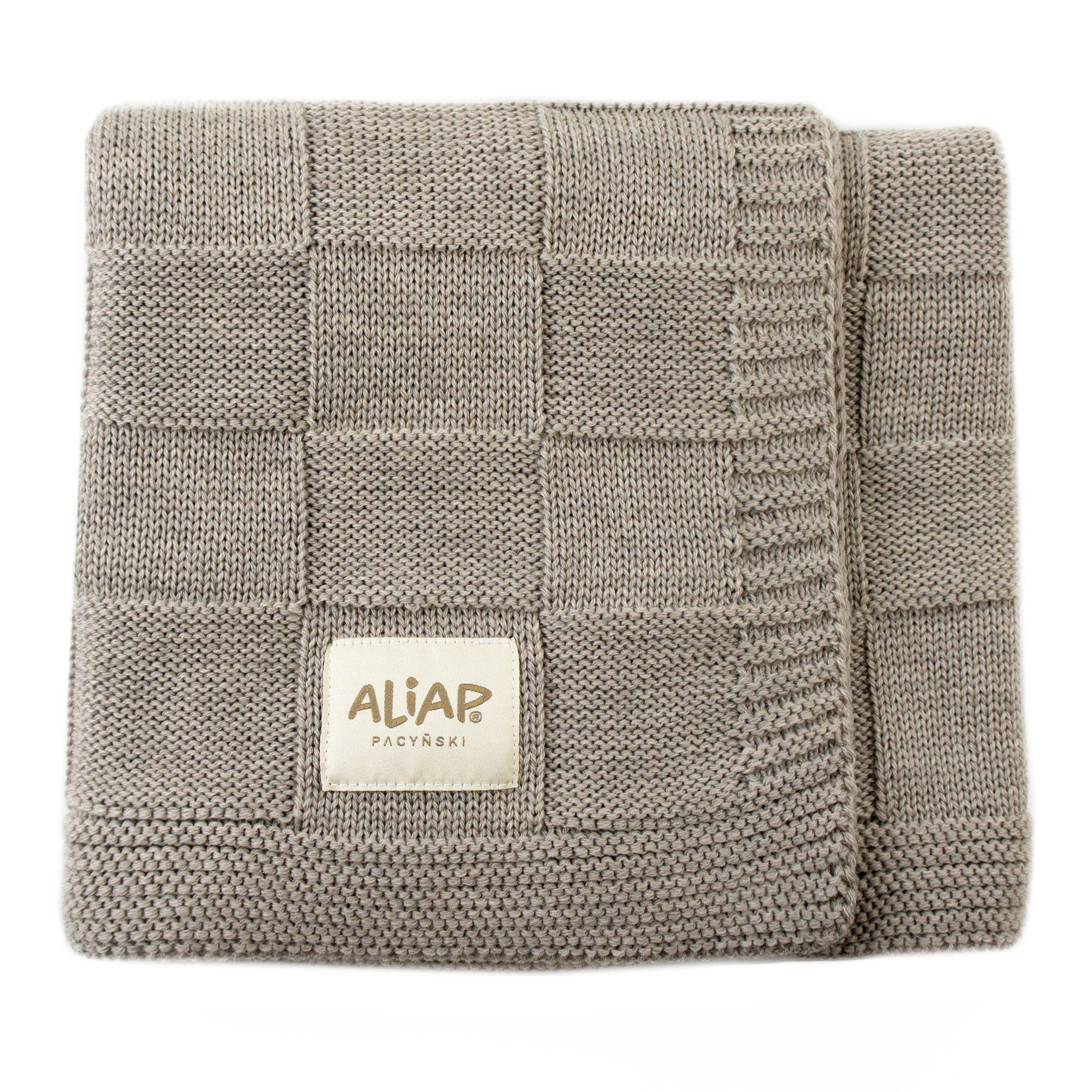 ALIAP - Wholesale Bedding Blanket - Kids & Baby - 100% Merino Wool Blanket Chessboard Knit 5004W1