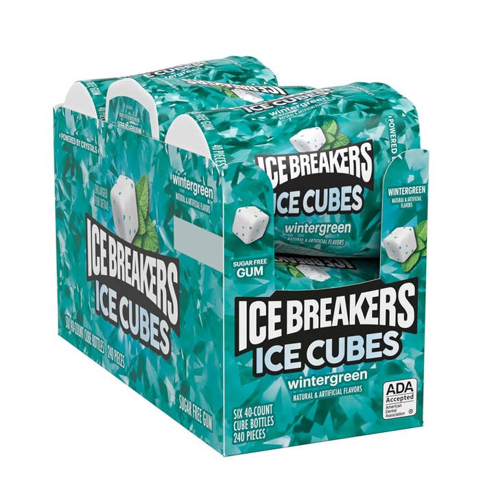 Ice Breakers Cubes Wintergreen 40 ct 6 packs for wholesale by Snacky Candy
