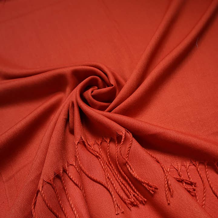 London Scarves - Wholesale Scarf - Women's - Plain cotton blend pashmina with tassels