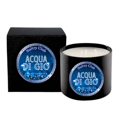 SULTRY CLUB CANDLES - Wholesale Jar/Filled Candle - ACQUA DI GIO (TYPE) VEGAN CANDLE