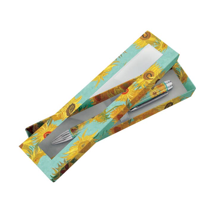 RainCaper - Wholesale Pen - Writing Pens - van Gogh Sunflowers - Gift Boxed0