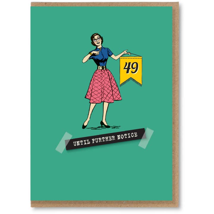 The Typecast Gallery - Wholesale Birthday Card - L&G182 Funny 50th birthday denial card for her