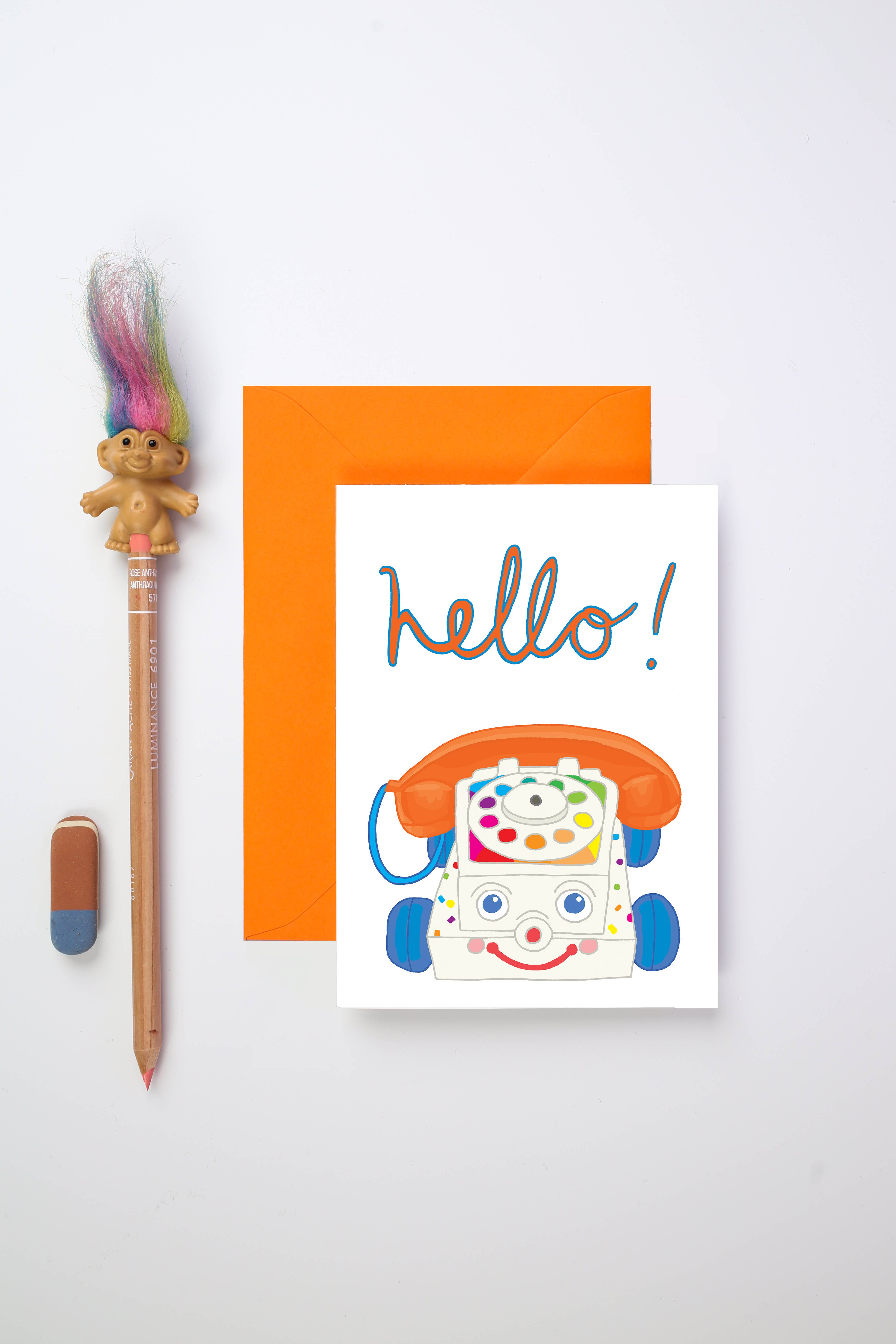 You've Got Pen On Your Face - Wholesale Friendship Card - Hello! Vintage Toy Phone Greeting Card | Friendship Card1