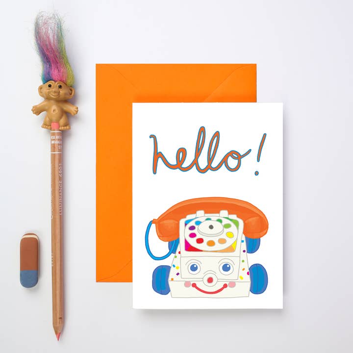 You've Got Pen On Your Face - Wholesale Friendship Card - Hello! Vintage Toy Phone Greeting Card | Friendship Card1