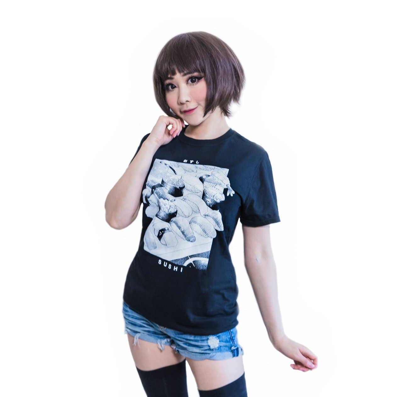 Noms - Wholesale Screen Printed T-Shirt - Unisex - Sushi Street Shirt3