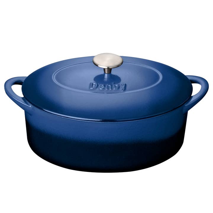 Cobalt Cast Iron 4.2L Oval Casserole for wholesale by Denby
