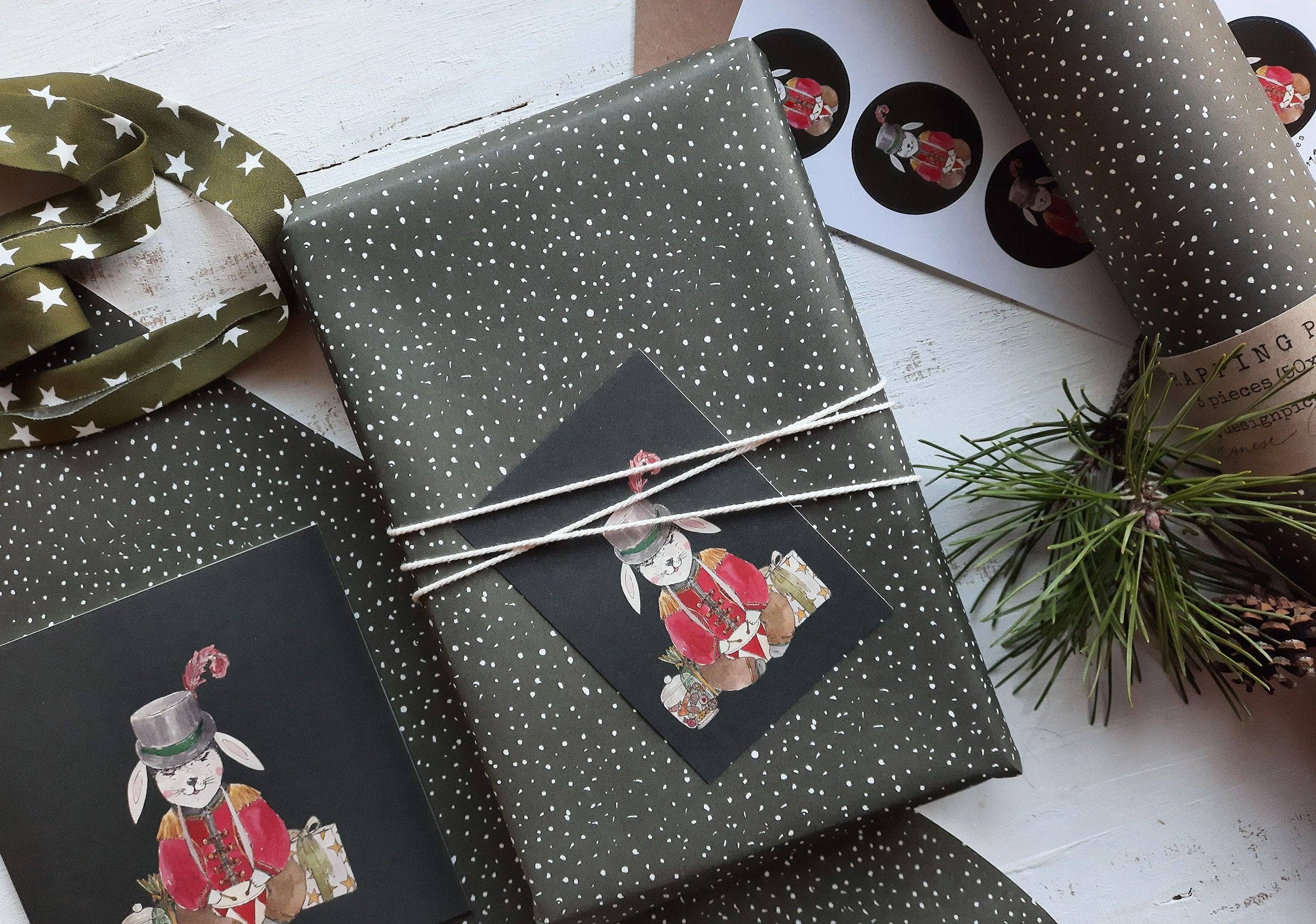 MyDesignPictures - Vente Feuille de papier cadeau - Lot de 3 feuilles de papier d'emballage pour la neige4