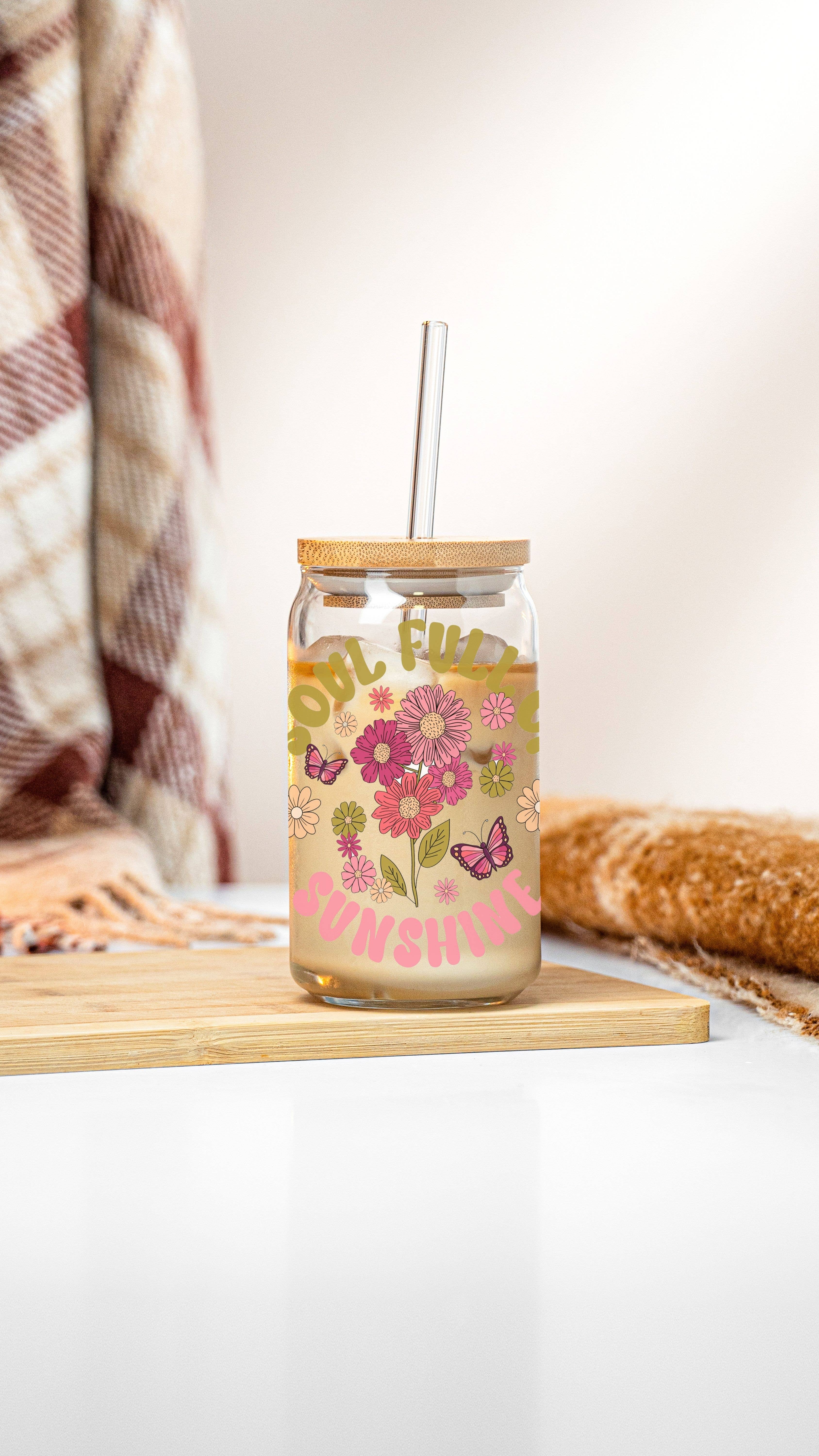 Emma and G Designs - Wholesale Drinking Glass/Cup - Soul Full of Sunshine Beer Can Glass Cup 16 oz |GLASS ONLY2