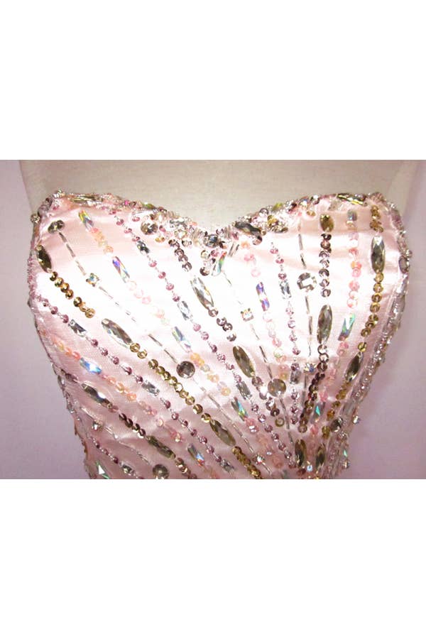 Chicas - Vente Robe de soirée – femme - Robe de bal longue en organza à décolleté cœur avec jupe asymétrique C851510