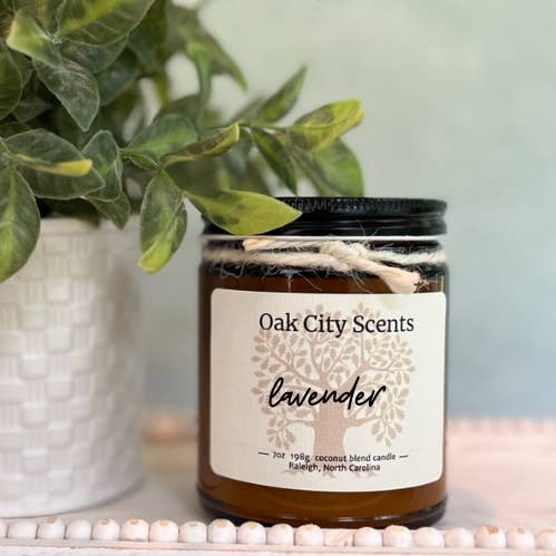Lavender Scented Floral Candle for wholesale by Oak City Scents