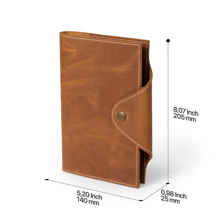 Londo - Wholesale Journal Cover - Londo Personalized Top Grain Leather Portfolio with Notepad (Snap Closure & Lock)25