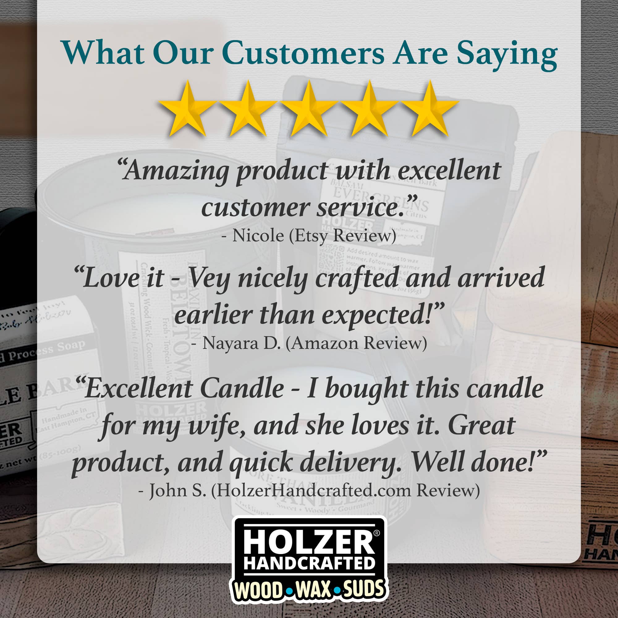 Holzer Handcrafted ® - Wholesale Jar/Filled Candle - Custom Label | Wood Wick Candle | Coconut Soy Wax | 8 oz Modern Tin with Lid | Customized Label | Private Label | Co-branded | Hand-poured6