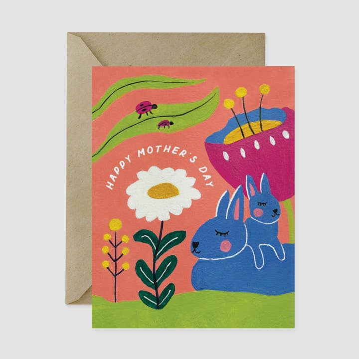Happy Mother's Day Garden Greeting Card for wholesale by Nordic Fox Design Co.
