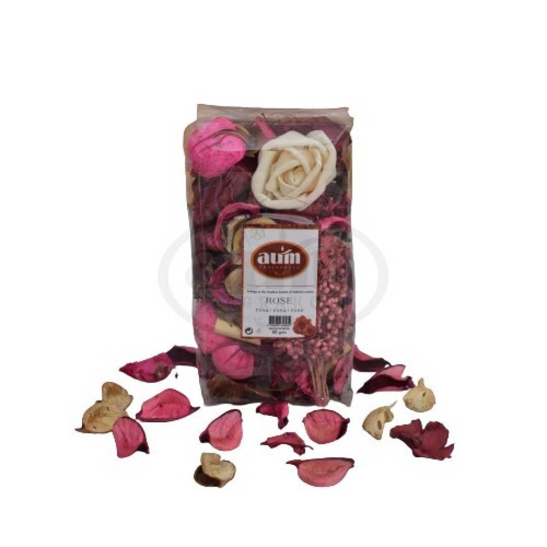 AUM Fragrances – pauzinho de incenso e pacotes florais por atacado – Potpourri 80G Rosas0