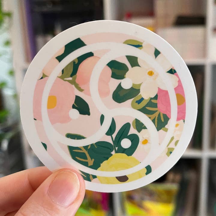 Lovely Jen BDSM-Emblem mit Blumenmuster — Vinyl-Aufkleber für den Großhandel von Restrained Grace