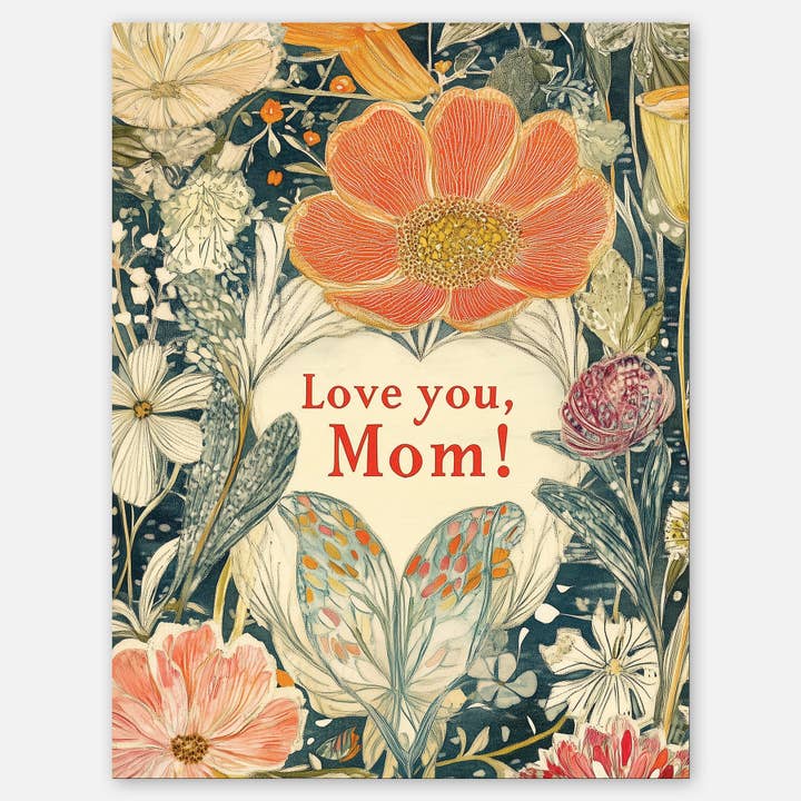 Love you, mom - A2 greeting card for wholesale by Paper Slam