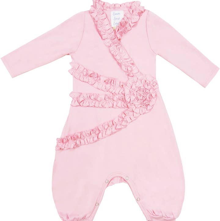 LAYETTE BASIC-Rose Shadow Rose Romper for wholesale by Lemon Loves Lime