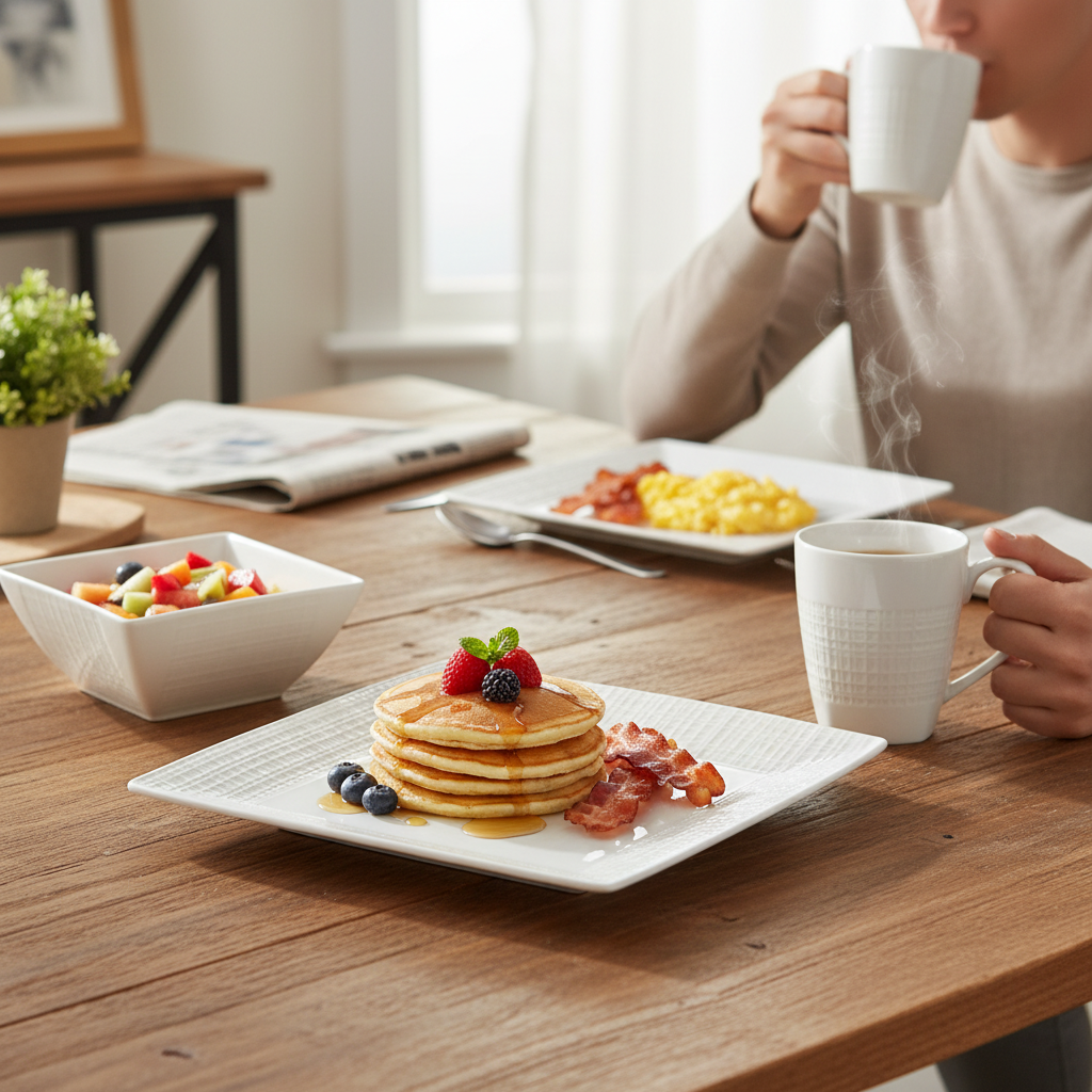 Kadra Kitchenware – wholesale Servisset – Trudeau Finporslin 16-delars Servis Set1