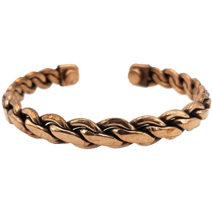 Treasure Jewelry - Wholesale Cuff Bracelet - Pure Copper Magnetic Bracelet Arthritis Pain Therapy2