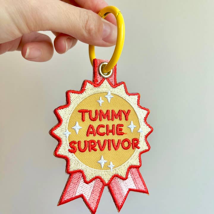 Maobabie - Wholesale Keychain - Unisex - Tummy Ache Survivor Embroidered Keychain2