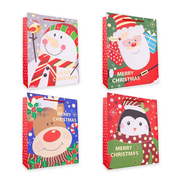 Gavepose af papir MERRY CHRISTMAS STYLE S for engroshandel hos Accentra
