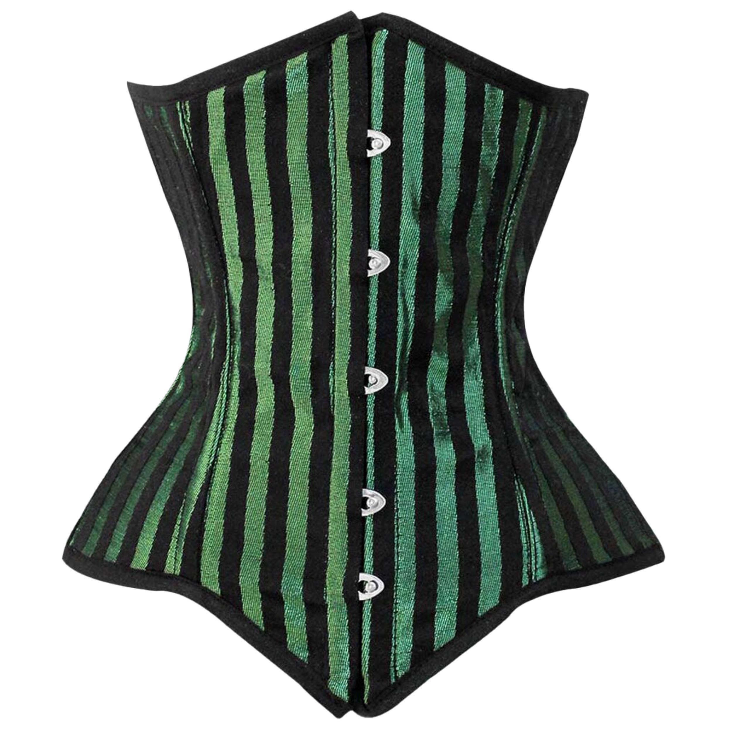 Attire Fashion Club - Wholesale Corset - Women's - Underbust Black Brocade Corset for Women - Waist Training5