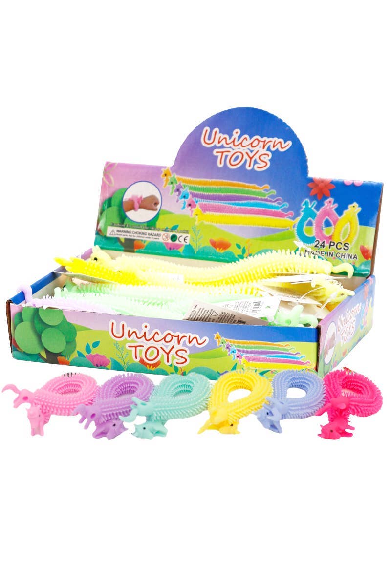 Assorted Unicorn Spiky Stretch Pull Monkey Noodle Toy for wholesale on Faire1