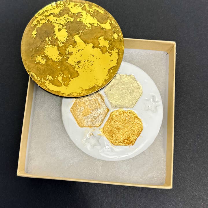 Alexa K - Wholesale Palette/Mixing Tray - Moon Watercolor Palette / Artisan Made Art Supplies1