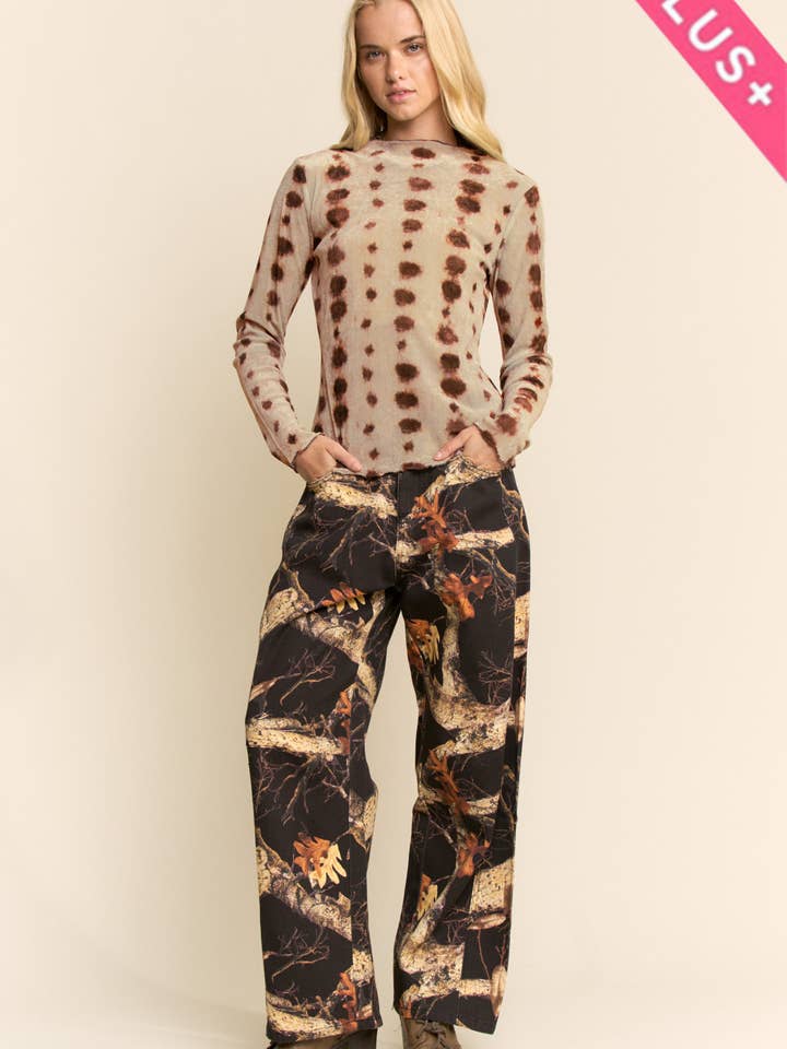 Davi & Dani - Wholesale Knit Top - Women's - PLUS MESH TIE DYE LONG SLEEVE TOP8