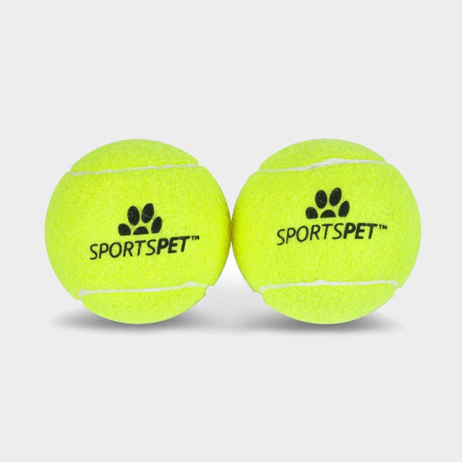 Palline da tennis SPORTSPET – confezione da 2, 80 mm Ø senza cigolio per la vendita all'ingrosso da parte di 4cats Heimtierbedarf GmbH