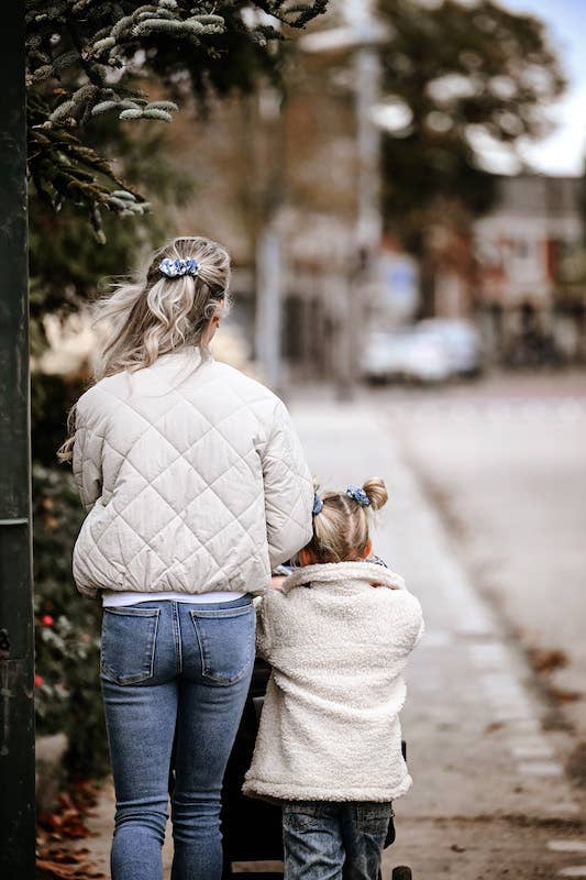 Hairjewelz by Elle - Wholesale Hair Clip - Women's - “Embroidery Denim” scrunclip1