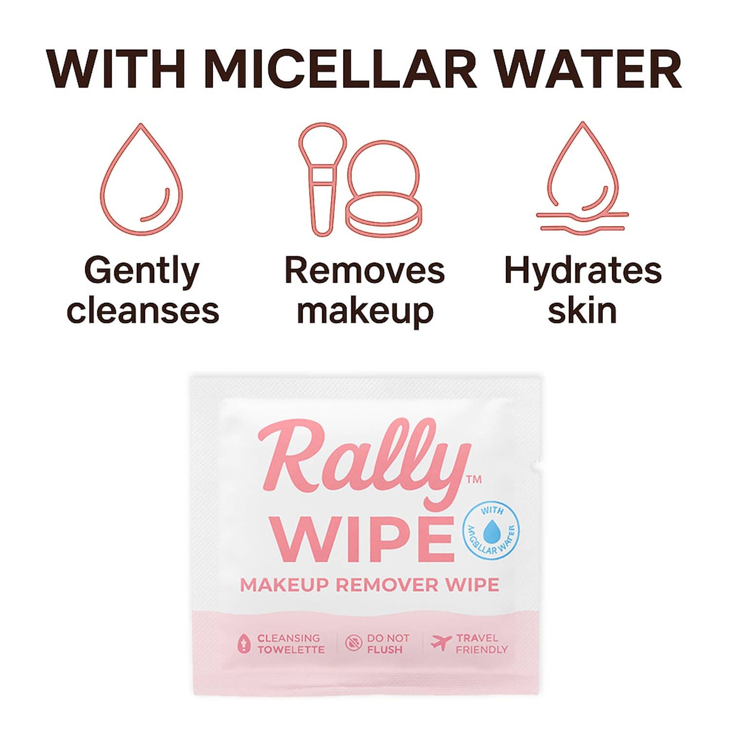 Real Vitamins - Wholesale Face & Body Wipes - Rally Wipes – Individually Wrapped Makeup Remover Wipes (30)2