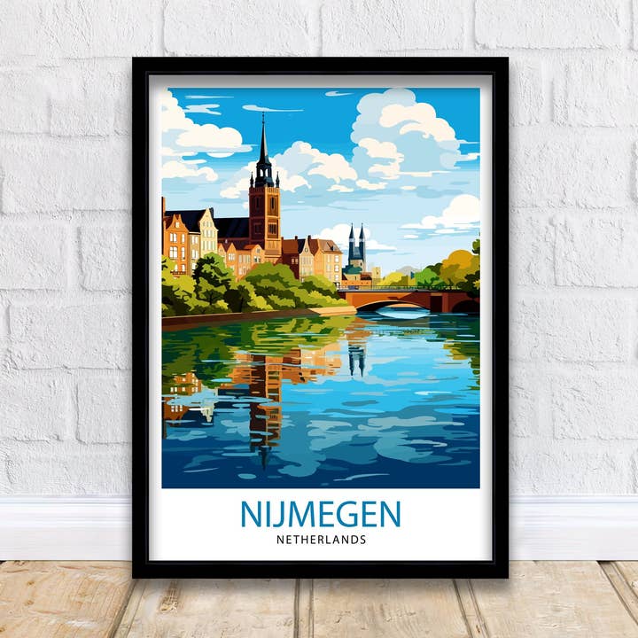 Amsterdam Travel Poster Amsterdam Wall Art Amsterdam Cityscape Netherlands Illustration Amsterdam Travel Poster Gift for Amsterdam Lovers for wholesale by InkNPrintz