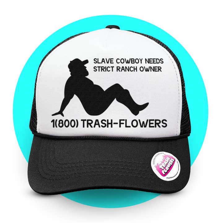 Trash Flowers Trucker Hats – wholesale Trucker hat – Unisex – Trash-Flowers Mud Flap Trucker Hat