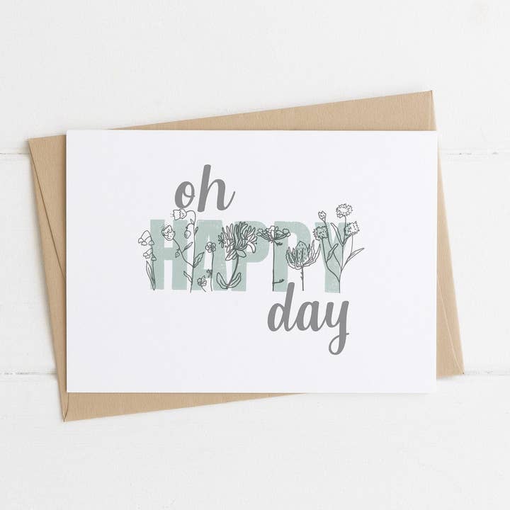 Oh Happy Day | Christian Greetings | A6 Card for wholesale by Watts Illustration