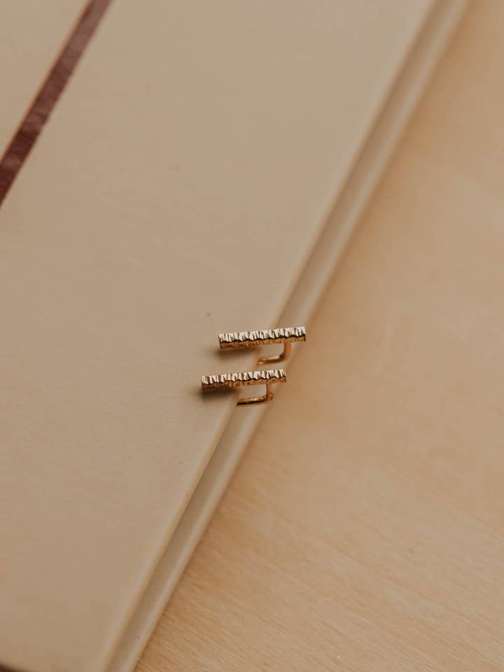 Barre Ear Climbers for wholesale by Hello Adorn