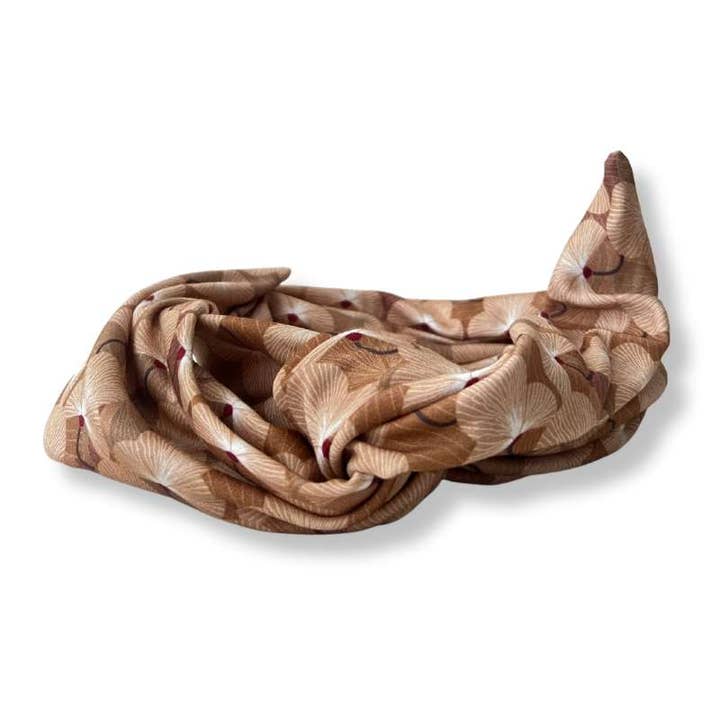 Maxi Bandeau « Taupe Garden » - Coton bambou pour la vente par Hairjewelz by Elle